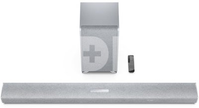 Sharp HT-SBW55121(SL) Q 5.1.2 Dolby Atmos/ DTS:X Soundbar with Wireless Subwoofer, Silver | Sharp