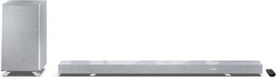 Sharp HT-SBW55121(SL) Q 5.1.2 Dolby Atmos/ DTS:X Soundbar with Wireless Subwoofer, Silver | Sharp