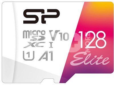 Silicon Power memory card microSDXC 128GB Elite + adapter