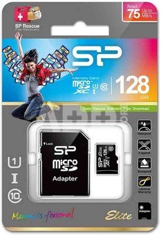 Silicon Power memory card microSDXC 128GB Elite UHS-I Class 10 + adapter