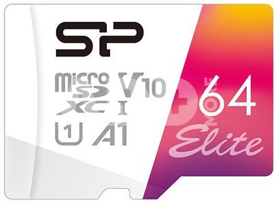Silicon Power memory card microSDXC 64GB Elite + adapter