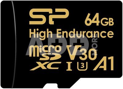 Silicon Power memory card microSDXC 64GB High Endurance + adapter