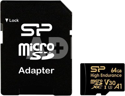 Silicon Power memory card microSDXC 64GB High Endurance + adapter