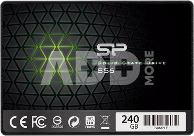 Silicon Power S56 240 GB, SSD form factor 2.5", SSD interface Serial ATA III, Write speed 530 MB/s, Read speed 560 MB/s