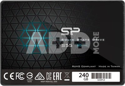 SILICON POWER SSD S55 240GB 2.5" SATAIII 6Gb/s Read Speed: Up to 520MB/s, Write Speed: Up to 460MB/s