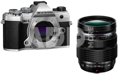 OM SYSTEM OM-5 II + 12-40mm F/2.8 PRO II (Silver)+ nemokama papildoma baterija BLS-50