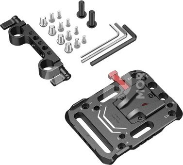 SMALLRIG 3016 BATTERY PLATE V-MOUNT W ROD CLAMP