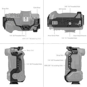 SMALLRIG 3464 CAGE FOR CANON EOS R5/R6 WITH BATTERY GRIP BG-R10