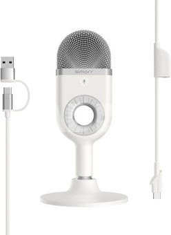 SmallRig 3492 Simorr Wave U1 USB Condenser Microphone(White)