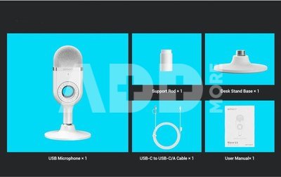 SmallRig 3492 Simorr Wave U1 USB Condenser Microphone(White)
