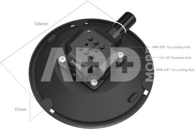 SMALLRIG 4114 SUCTION CUP 6" WITH CAMERA MOUNT