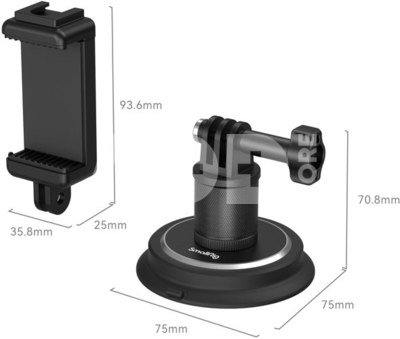 SMALLRIG 4347 SUCTION CUP MOUNTING SUPPORT FOR ACTION CAMERAS