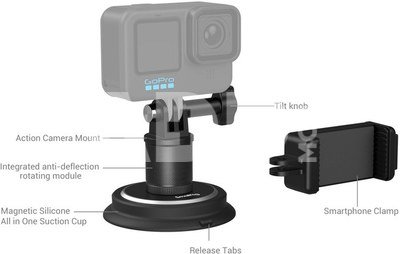 SMALLRIG 4347 SUCTION CUP MOUNTING SUPPORT FOR ACTION CAMERAS