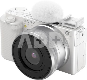 SmallRig 4734 Cold Shoe Adapter with Furry Windscreen for Sony ZV series cameras (white)