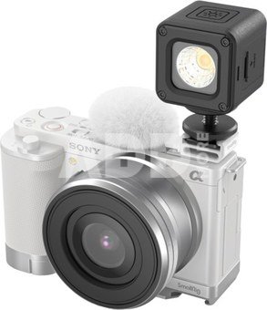 SmallRig 4734 Cold Shoe Adapter with Furry Windscreen for Sony ZV series cameras (white)