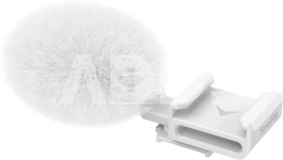 SmallRig 4734 Cold Shoe Adapter with Furry Windscreen for Sony ZV series cameras (white)