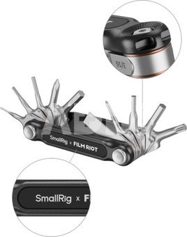 SmallRig 4813 x FILM RIOT 10-in-1 Folding Wrench Set with Multiple Angle Positioning Red