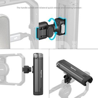 SmallRig 4841 Rotatable Bilateral Quick Release Side Handle with Wireless Control and M.2 SSD Enclosure