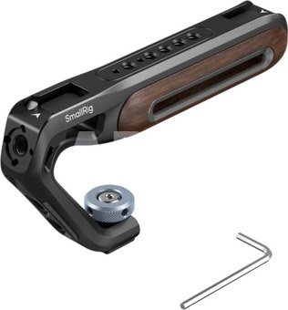 SmallRig 5250 Wooden Top Handle with Cold Shoe Mount