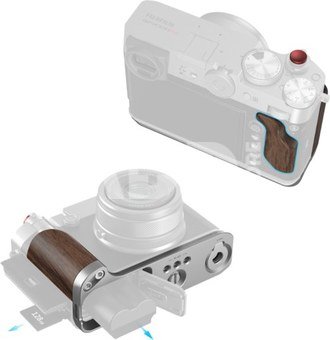 SmallRig 5265 L-Shape Mount Plate with Wooden Handle for FUJIFILM GFX100RF Silver