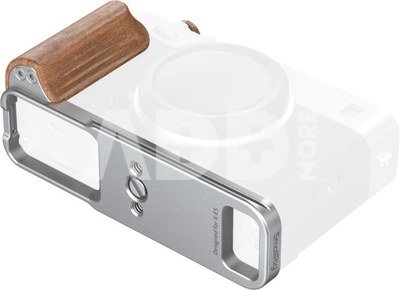 SmallRig 5984 L-Shaped Mount Plate with Wooden Handle for FUJIFILM X-E5 (Rosewood, Silver)
