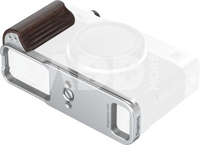 SmallRig 6236 L-Shaped Mount Plate with Wooden Handle for FUJIFILM X-E5 (Ebony, Silver)
