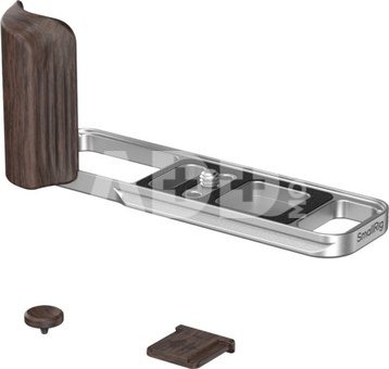 SmallRig 6236 L-Shaped Mount Plate with Wooden Handle for FUJIFILM X-E5 (Ebony, Silver)