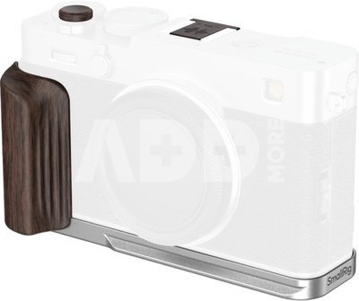 SmallRig 6236 L-Shaped Mount Plate with Wooden Handle for FUJIFILM X-E5 (Ebony, Silver)