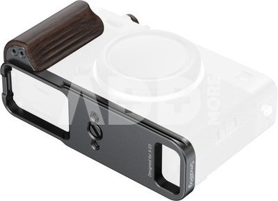 SmallRig 6237 L-Shaped Mount Plate with Wooden Handle for FUJIFILM X-E5 (Ebony, Black)