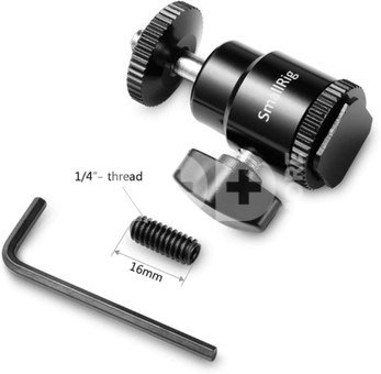 SMALLRIG 761 COLD SHOE MOUNT - BALLHEAD 1/4" SCREW