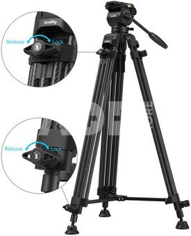 SmallRig 5441 AD14 Heavy-Duty Carbon Fiber Tripod