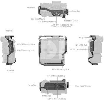 SmallRig 5908 Cage for Alpha 1 II & Alpha 9 III with Vertical Grip VG-C5