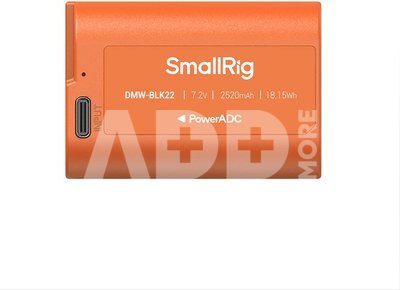 SmallRig 4979 Camera Battery USB-C Rechargeable DMW-BLK22 Orange