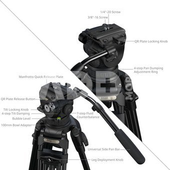 SmallRig 5577 FSD18 FreeSpeed Heavy-Duty Aluminum Alloy Tripod
