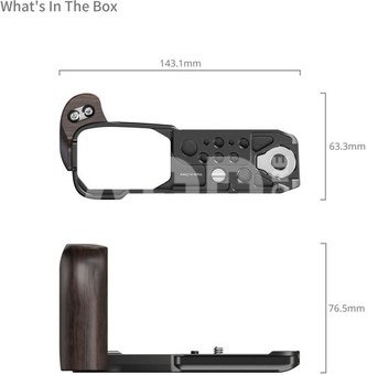 SmallRig 5906 L-Shaped Mount Plate with Wooden Handle for Nikon ZR
