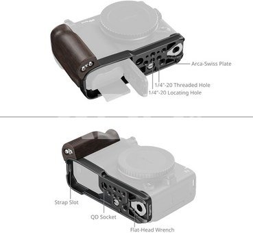 SmallRig 5906 L-Shaped Mount Plate with Wooden Handle for Nikon ZR