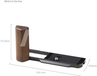 SmallRig 5945 L-Shaped Mount Plate with Wooden Handle for Panasonic S9