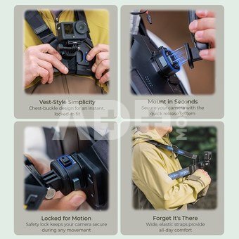 SmallRig 5720 Quick Release Chest Strap Mount for Action Cameras