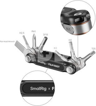 SmallRig 4374 x FILM RIOT 7-in-1 Folding Wrench Set with Multiple Angle Positioning Black