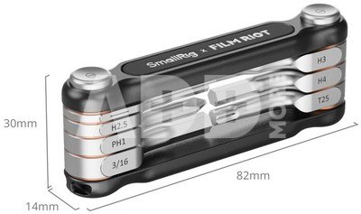 SmallRig 4374 x FILM RIOT 7-in-1 Folding Wrench Set with Multiple Angle Positioning Black