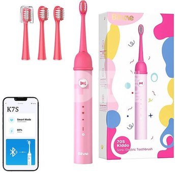 Sonic toothbrush for kids with app and tip set Bitvae K7S (pink)