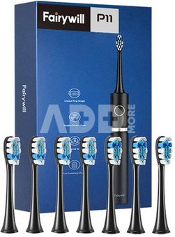 Sonic toothbrush with head set and case FairyWill FW-P11 (Black)