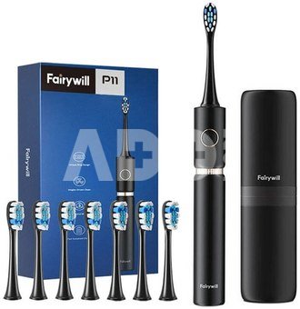 Sonic toothbrush with head set and case FairyWill FW-P11 (Black)