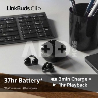 Sony LinkBuds WF-LC900 Clip Open-Ear Headphones, Greige | Sony