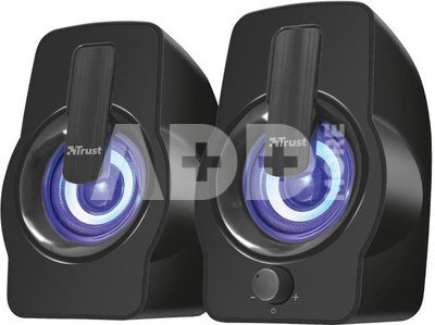 Speaker|TRUST|Gemi RGB|P.M.P.O. 12 Watts|1xAudio-In|Black|22948