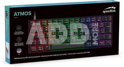 Speedlink keyboard Atmos RGB Rainbow US (SL-670015-BK-US)