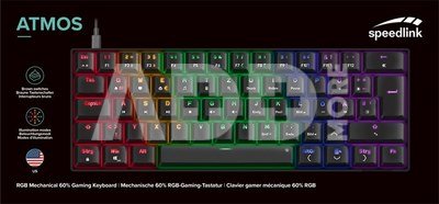 Speedlink keyboard Atmos RGB Rainbow US (SL-670015-BK-US)