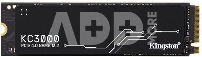 SSD|KINGSTON|KC3000|512GB|M.2|NVMe|3D TLC|Write speed 3900 MBytes/sec|Read speed 7000 MBytes/sec|TBW 400 TB|MTBF 1800000 hours|SKC3000S/512G