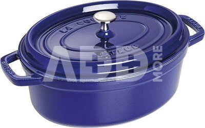Staub Oval Cocotte, 29cm cast iron, dark blue