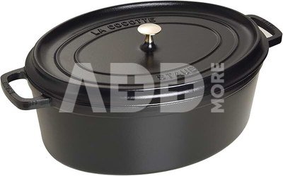 Staub Oval Cocotte, 31cm cast iron, black